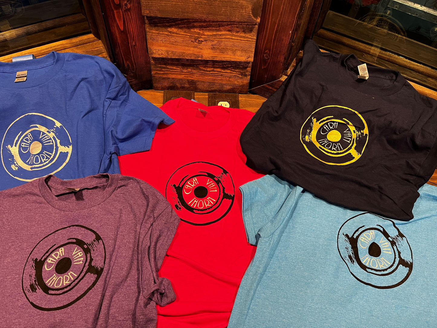 Record logo tee - navy blue