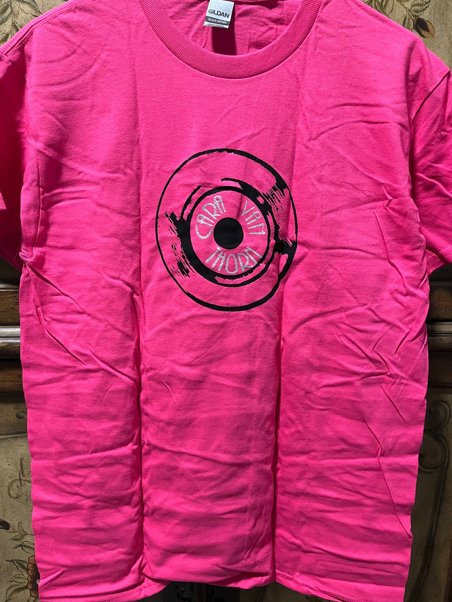 Record logo tee - hot pink