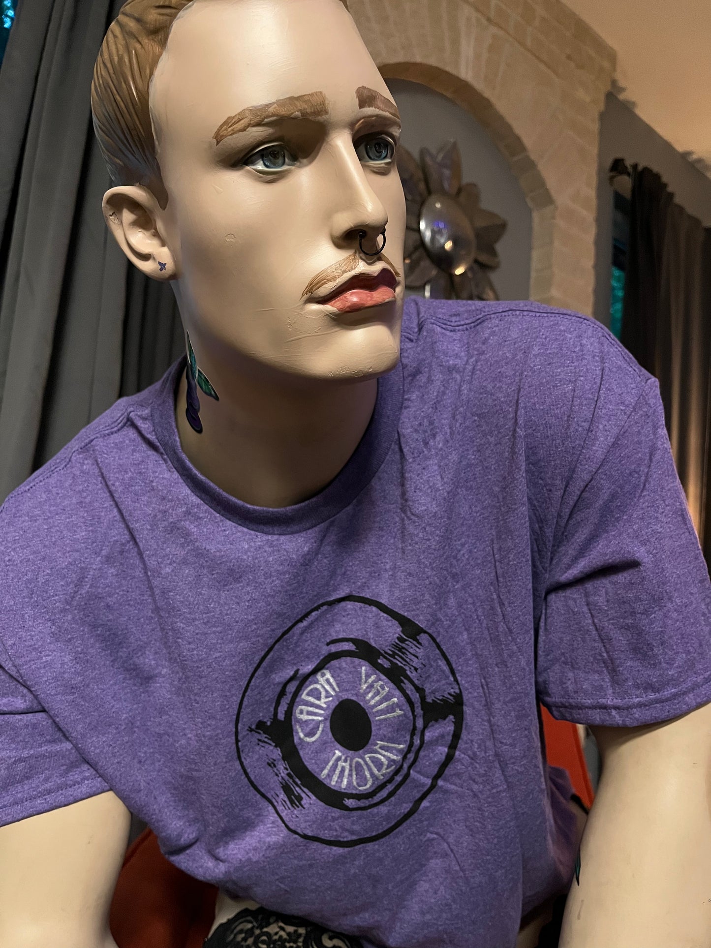 Record logo tee - purple heather