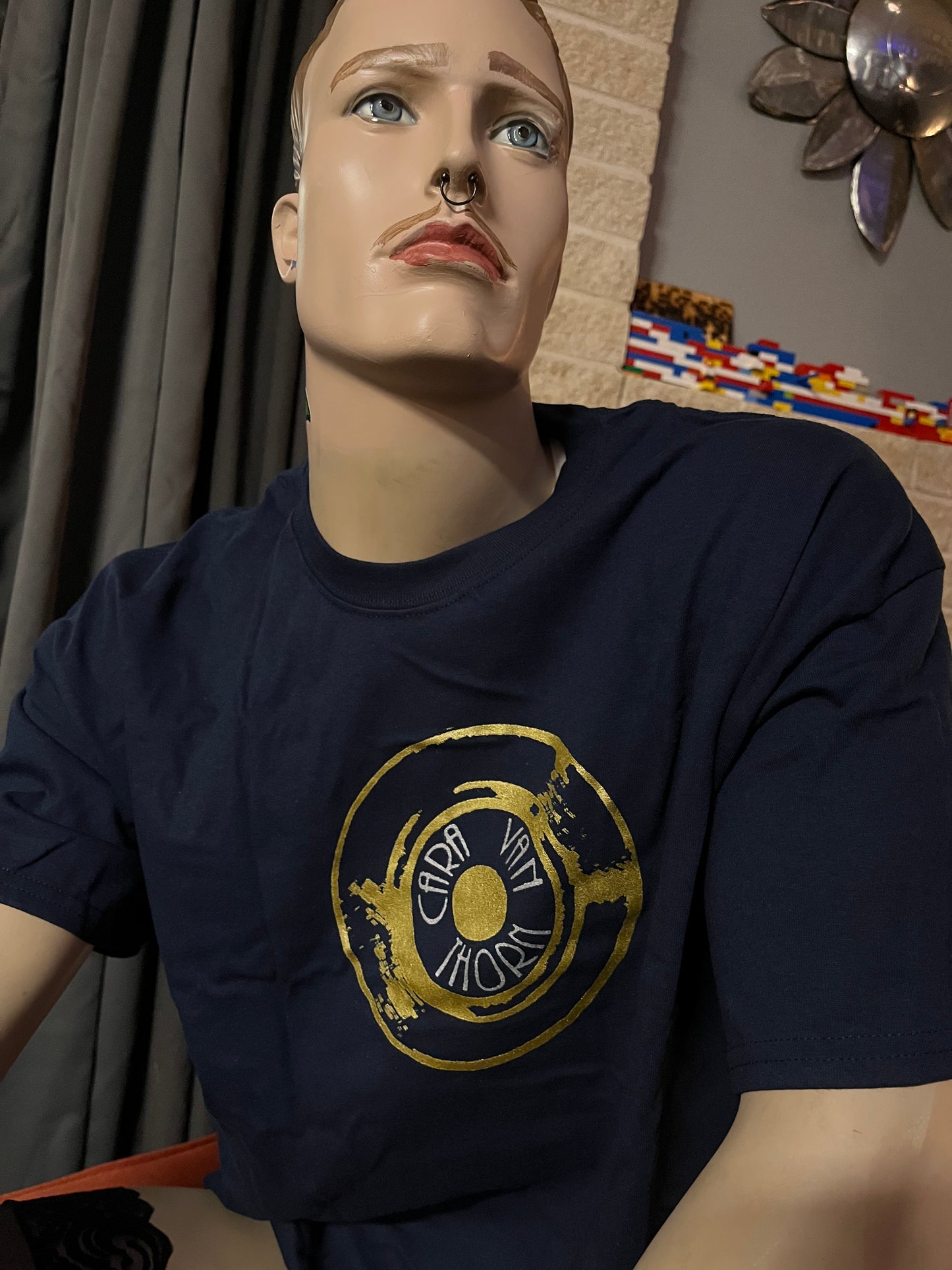 Record logo tee - navy blue